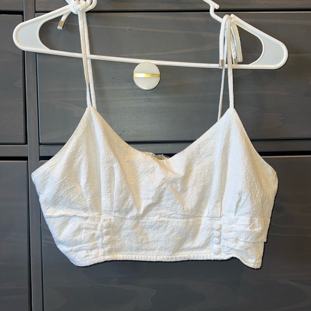 White crop top